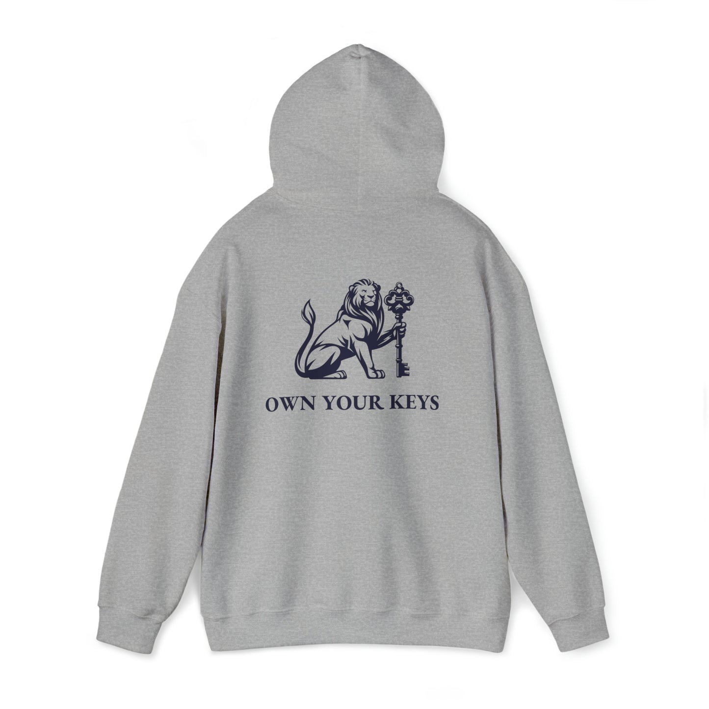 OWN YOUR KEYS HOODIE (BLACK LOGO) UNISEX ADD 1 SIZE FOR MEN