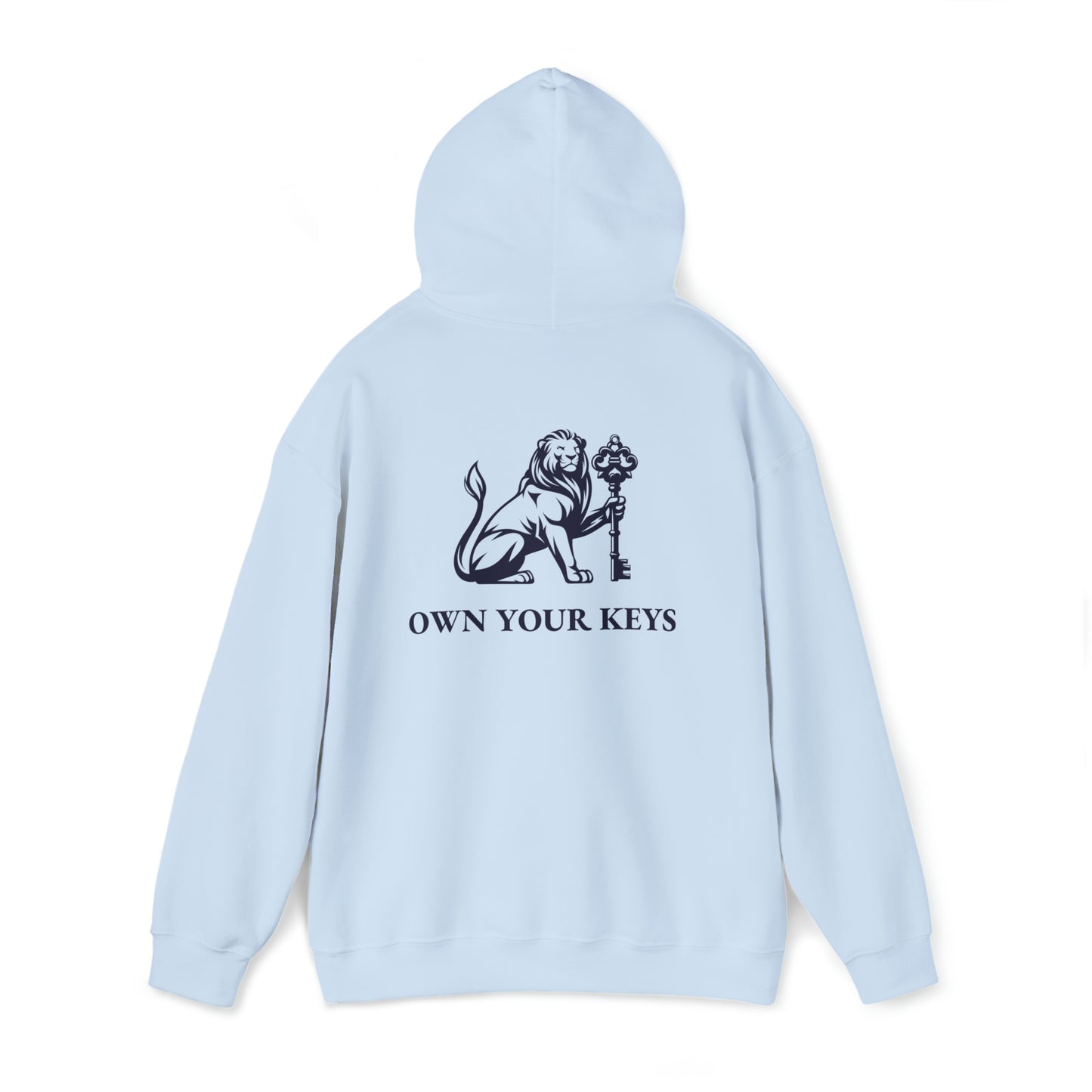 OWN YOUR KEYS HOODIE (BLACK LOGO) UNISEX ADD 1 SIZE FOR MEN