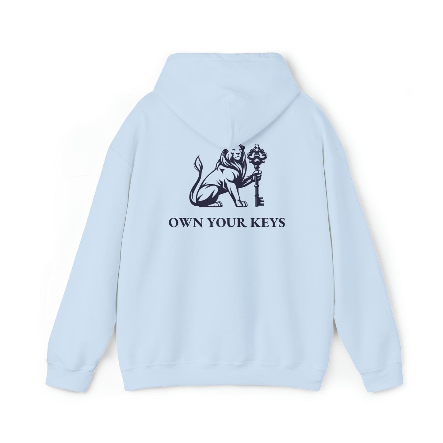 OWN YOUR KEYS HOODIE (BLACK LOGO) UNISEX ADD 1 SIZE FOR MEN