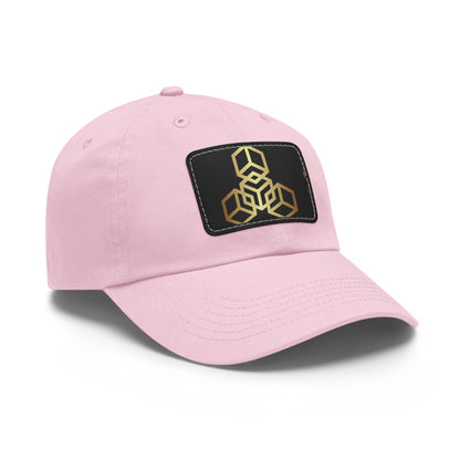 Dad Hat with Leather Patch (Rectangle)