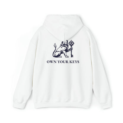 OWN YOUR KEYS HOODIE (BLACK LOGO) UNISEX ADD 1 SIZE FOR MEN