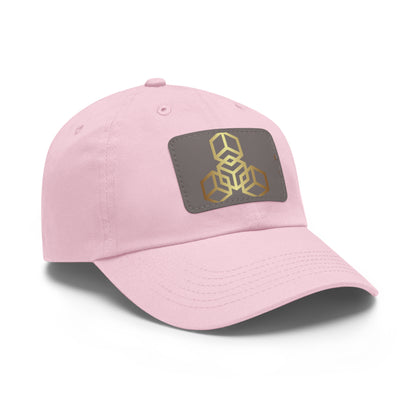 Dad Hat with Leather Patch (Rectangle)