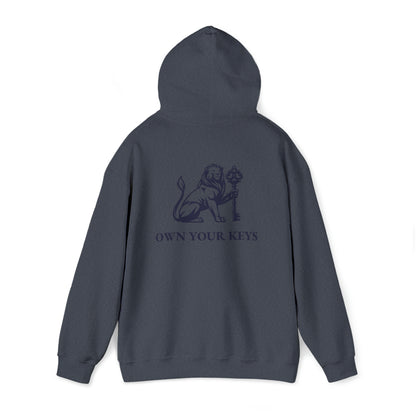 OWN YOUR KEYS HOODIE (BLACK LOGO) UNISEX ADD 1 SIZE FOR MEN