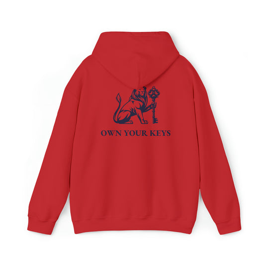 OWN YOUR KEYS HOODIE (BLACK LOGO) UNISEX ADD 1 SIZE FOR MEN