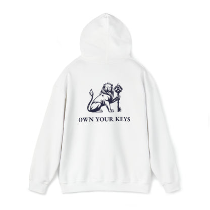 OWN YOUR KEYS HOODIE (BLACK LOGO) UNISEX ADD 1 SIZE FOR MEN