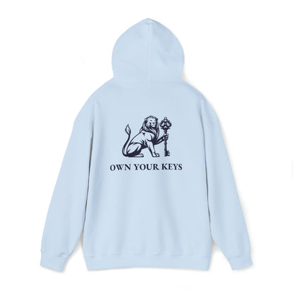OWN YOUR KEYS HOODIE (BLACK LOGO) UNISEX ADD 1 SIZE FOR MEN