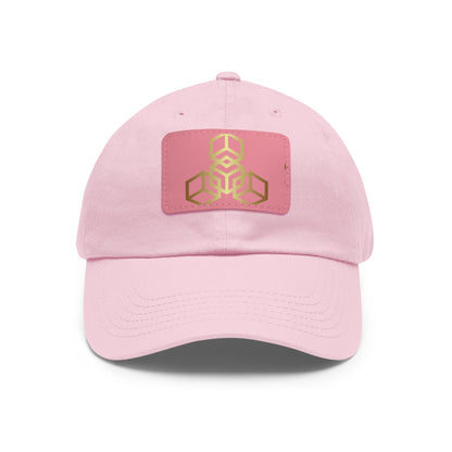 Dad Hat with Leather Patch (Rectangle)